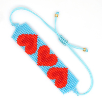 Bracelet Cœur en Perles Miyuki Go2boho, Fait Main, Tissé à la Main, Bijoux Bohèmes pour Femme, Bracelets en Perles de Rocaille pour Femmes