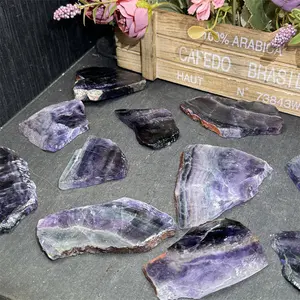 Top Selling Natural Crystal Fengshui Healing Stone Ball Stone Fluorite Slice For Home Decoration