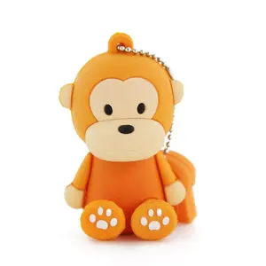 Factory Wholesale Cartoon Anime Shape Usb Flash Drive Mini Cartoon 32gb Multi Colour Monkey Memory Stick Animal Key Ce Pen Drive