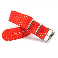 Tali Jam Tangan Sport Fashion Terpadu Motif Bunga Bahan Kain Pengganti Tali Jam Nilon 18/20/22mm