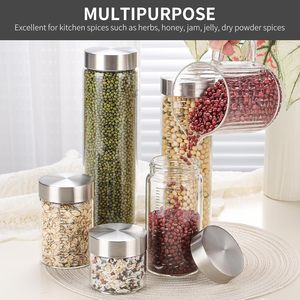 CWHHRN 8 Oz Botellas de jugo de vidrio de borosilicato Paquete de 4 Tapas a prueba de fugas Sin BPA Lavavajillas Microondas Seguro Camping Uso <span class=keywords><strong>Shaker</strong></span> - Product Image 5