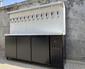 Kegerator de acero inoxidable de <span class=keywords><strong>10</strong></span>-12 grifos, torre de tiro refrigerada con glicol, dispensador de bebidas montado en la pared para cerveza que ofrece agua excelente - Product Image 1