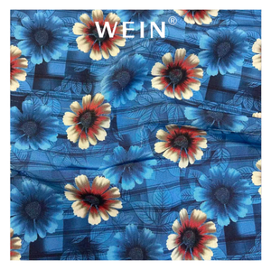 Tela de Poliéster <span class=keywords><strong>Azul</strong></span> con Diseño Floral Koshibo B28 para Vestidos de Novia Hechos a Mano - Product Image 2