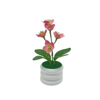 5 kleine Jasmin Bonsai Simulation Blume Topf Ornament für Home Courtyard Wohnzimmer Desktop-Dekoration für Thanksgiving