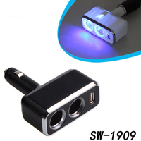 Adaptateur de chargeur de voiture universel 12V-24V 2 voies, prise allume-cigare de voiture, chargeur double USB