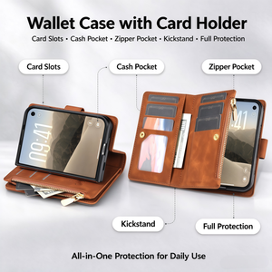 Business PU Leather Wallet <b>Mobile</b> <b>Phone</b> Cases for iPhone Duo With Card Holder Shockproof Protective Back Cover - Product Image 6