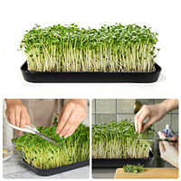 Plateaux de semis pour plantes, kit de propagation de micro-légumes, germination de graines, auto-arrosant, en alliage d'aluminium, fer et PC, qualité alimentaire