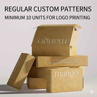 Boîtes d'expédition en papier kraft avec logo personnalisé (3 tailles) pour l'emballage de produits e-commerce et d'accessoires de mode avec couleurs et formes personnalisées