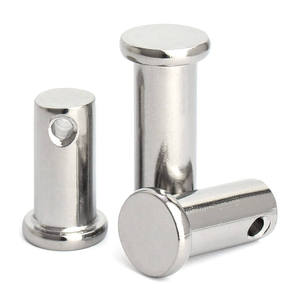 Goupille cylindrique à tête plate en acier inoxydable avec trou - Product Image 2