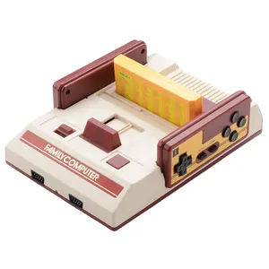 Consola de juegos FC de 8 bits, máquina de juegos en 1 500, ordenador familiar clásico rojo y blanco, compatible con 132 juegos, barato