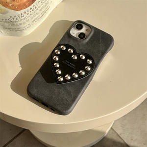 עבור תפוח 15 14 14 פרו ייחודי ג 'ינס מרקם טלפון נייד במקרה של rvet מעמד עבור iphone 16 ועוד 13 12 כיסוי - Product Image 6