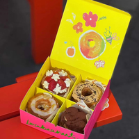 Boîte de papier de boulangerie imprimée personnalisée à prix d'usine pour gâteau beignet tarte aux œufs pour biscuits et pâtisserie emballage cadeau alimentaire