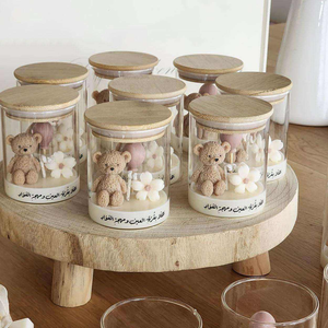 Bougies parfumées à la soja personnalisées et uniques, vente en gros, cadeaux de baby shower, bougies ours bleu pour cadeau d'anniversaire - Product Image 3