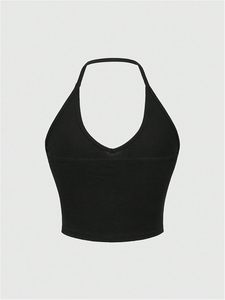 <span class=keywords><strong>SHENHE</strong></span> Femmes Y2k Tricoté Casual Short Front Logo Sans Manches Ajusté Gothique Crop Cami Top - Product Image 2