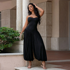 FS11628A <span class=keywords><strong>Tuta</strong></span> Sexy a <span class=keywords><strong>Gamba</strong></span> <span class=keywords><strong>Larga</strong></span> per Donna, Abbigliamento Femminile di Tendenza - Product Image 4