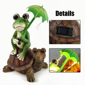 Artisanat en résine <span class=keywords><strong>solaire</strong></span> personnalisé, Statues d'animaux, Décorations <span class=keywords><strong>de</strong></span> jardin, Cadeaux <span class=keywords><strong>de</strong></span> Noël pour enfants, Figurines <span class=keywords><strong>de</strong></span> grenouille - Product Image 1