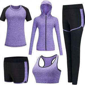 Nouvel Arrivage Ensemble de Yoga 3 Pièces pour Femme en Maille Unie Respirante - Extensible, Taille Haute, Coupe Ajustée pour la Gym et les Activités de Plein Air - Product Image 2