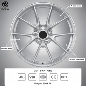 Rines Forjados DW en Plata Pulida <span class=keywords><strong>de</strong></span> 18, 19, 20, 21 y 22 Pulgadas, 5x112, 5x114.3, 5x120, 5x127 para Tesla Model Y, BMW, Camaro, Malibu, Suburban - Product Image 3