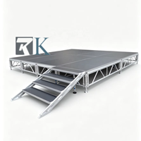 Scène portable en alliage d'aluminium robuste pour événements, concerts, mariages, événements musicaux en plein air