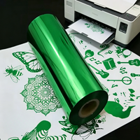 Feuille de PET réactive au toner pour usage textile, épaisseur 12-25 microns, lavable, longueur de rouleau ajustable pour la fabrication de cartes DIY, vente en gros OEM