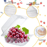 Boîtes d'emballage rectangulaires en plastique PET transparent pour gâteaux, desserts, pâtisseries, contenants jetables en plastique pour gâteaux et biscuits