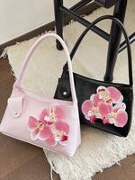 Sac à bandoulière élégant pour femme, orné de fleurs, avec fermeture éclair, polyvalent, idéal pour les vacances, le quotidien, le bureau