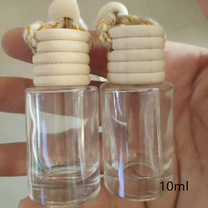 Clear Glass Square Reed <b>Diffuser</b> <b>Bottles</b> With Wooden Stopper And Rope Handle For Home Fragrance 8ml 10ml - Product Image 2