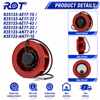 Nuevo Ventilador Centrífugo AC R2S133-AE17-43, 230V 37W 133mm 164.8CFM, con Rodamiento de Bolas, para Reemplazo en Gabinetes Industriales HVAC