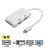Adaptateur Mini Dp Displayport vers Dvi Vga Hdtv 3 en 1 Hub 1080p convertisseur vidéo pour Imac Apple Macbook Pro Air