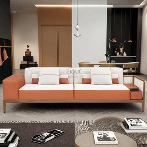 Sofá seccional EKAR <span class=keywords><strong>Zenith</strong></span> de 2 plazas de ultra lujo con diseño opulento para espacios habitables de primera calidad, para apartamentos y hoteles - Product Image 3