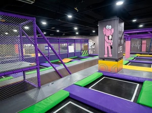 Équipement de parc d'aventure intérieur sur mesure sur le thème de l'art urbain avec parcours d'obstacles ninja et piscine à balles |   Centre commercial - Product Image 4
