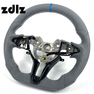 Volante de Cuero Personalizado en Gamuza Gris para <span class=keywords><strong>Hyundai</strong></span> I30N I20N ElantraN N-<span class=keywords><strong>line</strong></span> I30N, Accesorios Interiores para Auto - Product Image 3