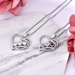 שרשרת נשים moissanite שרשרת עיצוב חלולה אופנתי ומינימליסטי עם תליון מוטה לבן שרשרת אהבה אמיתית - Product Image 4