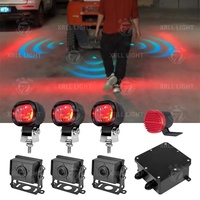 Kit de trabajo LED para evitar la zona roja de 360 °, cámara AI, luz láser anticolisión, sistema de seguridad de montacargas por voz