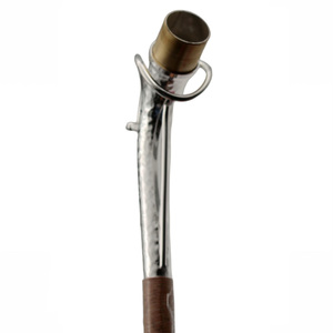 Saxophone alto en <span class=keywords><strong>cuivre</strong></span> phosphoreux plaqué argent martelé à la main avec col courbé et support renforcé, tenon de 24,5 mm, personnalisable - Product Image 2
