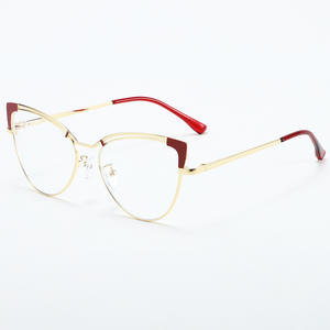 Gafas de Moda para Mujer Qianai Cat Eye con Montura Metálica Js9 1 1095, Montura Completa, Anti Luz Azul - Product Image 5