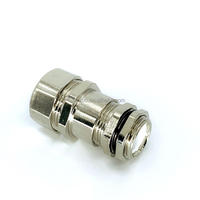 FRB M63*1.5 Presse-étoupe métallique en laiton nickelé, étanche IP68, à double verrouillage, anti-desserrage, pour câblage électrique basse tension