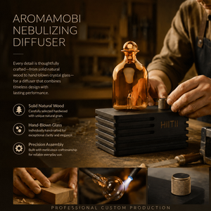 <span class=keywords><strong>Diffusore</strong></span> di Aromi Portatile in Legno Naturale e Vetro, Senza Acqua, per <span class=keywords><strong>Oli</strong></span> <span class=keywords><strong>Essenziali</strong></span> Puri, Ricaricabile, per Benessere Domestico - Product Image 6