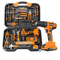 Boîte à outils multifonctionnelle pour la maison, kit de réparation pour électricien, ensemble complet de perceuse pour voiture et rangement pour perçage mural