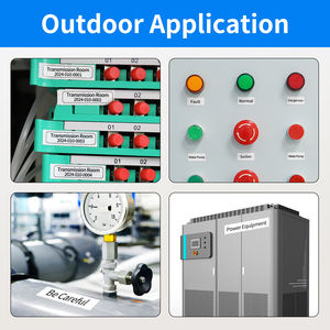 Ruban d'étiquettes en vinyle noir sur rouge pour équipement de laboratoire compatible avec M21-250-595 <span class=keywords><strong>Brady</strong></span> BMP21-PLUS BMP21-LAB étiqueteuse - Product Image 4