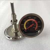 2 pièces - Jauge de température numérique en acier inoxydable étanche pour barbecue et thermomètre pour fumoir à charbon de bois