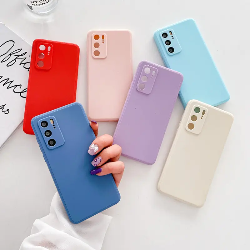 สำหรับ OPPO Reno5/6 FindX2/X3Pro A93S R15/R17 Rubik 'S Cube ตรงขอบ TPU นุ่มฝาครอบโทรศัพท์