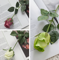 Fleur artificielle faite main en PU, style Rose Feel Lover Mei, plante verte, décoration pour mariage, Nouvel An, Thanksgiving, artisanat, style Ins
