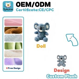 Koala di <span class=keywords><strong>Peluche</strong></span> Personalizzato con Gilet <span class=keywords><strong>Grigio</strong></span>, Orsacchiotto Promozionale in Vendita, Giocattolo di <span class=keywords><strong>Peluche</strong></span> Koala con Rosa, Certificato CPC CE, OEM ODM, Vendita all'Ingrosso - Product Image 2