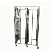 Chariot de refroidissement industriel semi-professionnel en acier inoxydable SUS 304/SUS 316 à 30-32 niveaux pour gâteaux et pains, chariot de four de boulangerie sur mesure