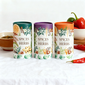 Tube en papier de qualité alimentaire personnalisé pour <span class=keywords><strong>les</strong></span> épices |   Emballage en carton recyclé écologique pour <span class=keywords><strong>les</strong></span> herbes et <span class=keywords><strong>les</strong></span> poudres d'assaisonnement - Product Image 4