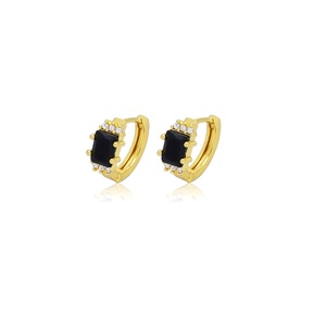 JXX renkli zirkon 24k altın kaplama pirinç küpe fasion roman tasarım toptan fiyat kadınlar için lüks küpe tasarım - Product Image 5