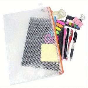 Custom Reusable PVC Exam Paper Bag Lightweight Clear <b>Pouch</b> File Folder Organizer Documents Study Materials - Product Image 4