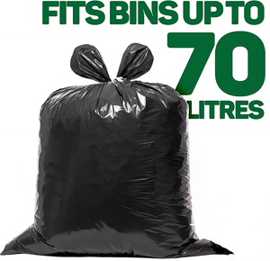 Sacs poubelles noirs de grande capacité 55, 75, 100 gallons, sacs poubelles en plastique robustes de 3 mils, sacs industriels pour entrepreneurs, sacs pour pelouse et feuilles - Product Image 4