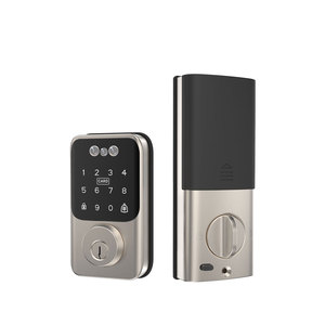 Serrure <span class=keywords><strong>de</strong></span> porte à pêne dormant américaine en métal <span class=keywords><strong>de</strong></span> nouvelle conception 2025 avec fonction d'<span class=keywords><strong>interphone</strong></span> bidirectionnel, fonctionne avec l'activation vocale Alexa - Product Image 1